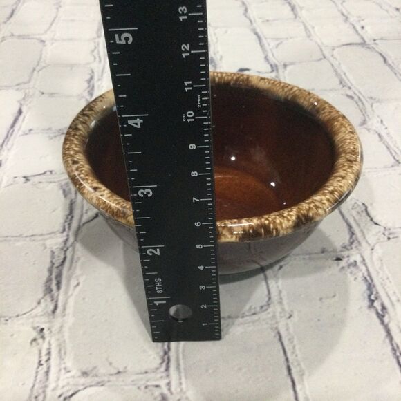 Vintage Hull Pottery Brown  Drip Glaze Small Round 5” Bowl . Preowned - Picture 4 of 4